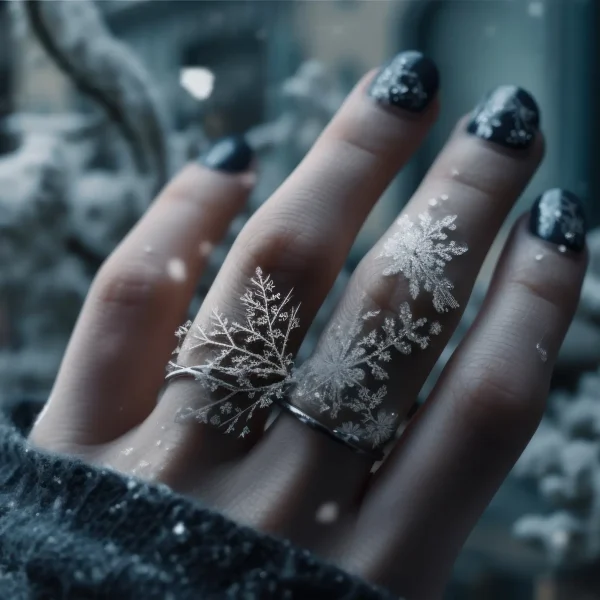 Winter-Nageldesign aus dem Nagelstudio Carat Style Berlin